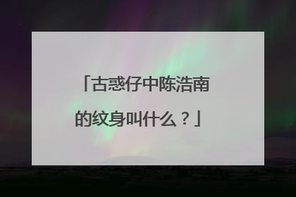 古惑仔中陈浩南的纹身叫什么？