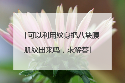 可以利用纹身把八块腹肌纹出来吗，求解答