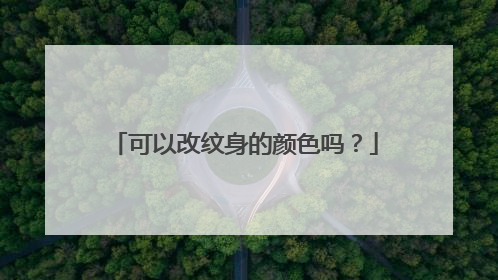 可以改纹身的颜色吗？