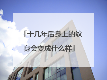 十几年后身上的纹身会变成什么样