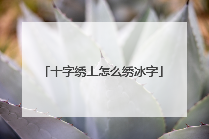 十字绣上怎么绣冰字