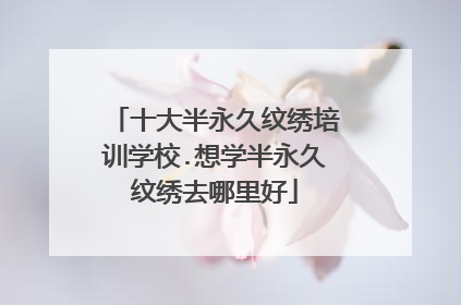 十大半永久纹绣培训学校.想学半永久纹绣去哪里好