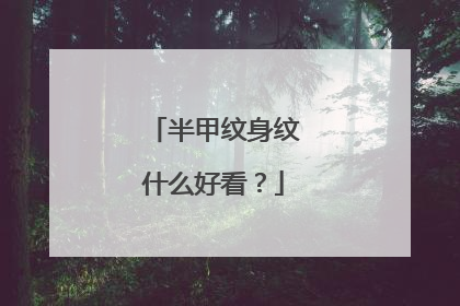 半甲纹身纹什么好看？