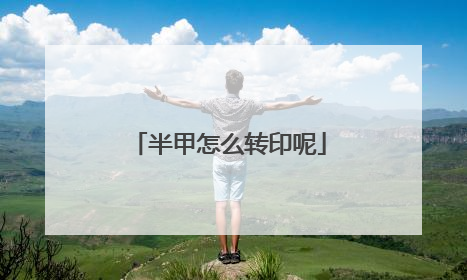 半甲怎么转印呢