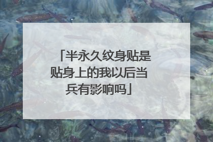 半永久纹身贴是贴身上的我以后当兵有影响吗