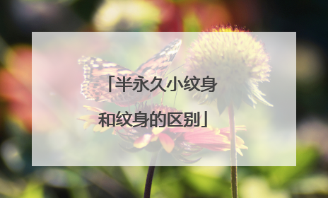 半永久小纹身和纹身的区别