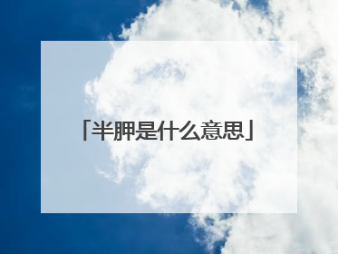 半胛是什么意思