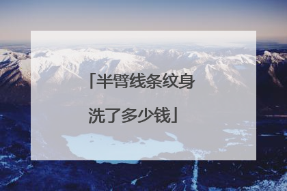 半臂线条纹身洗了多少钱