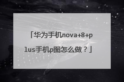 华为手机nova+8+plus手机p图怎么做?