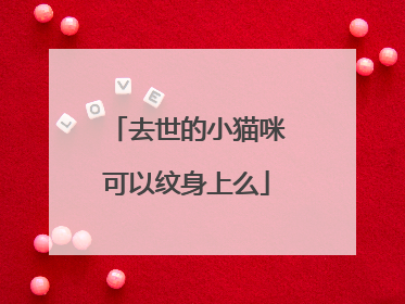 去世的小猫咪可以纹身上么