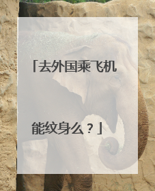 去外国乘飞机能纹身么？