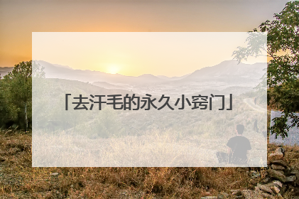 去汗毛的永久小窍门