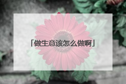 做生意该怎么做啊