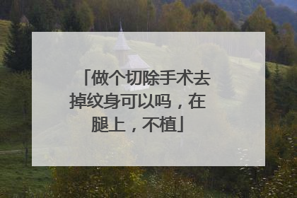 做个切除手术去掉纹身可以吗，在腿上，不植