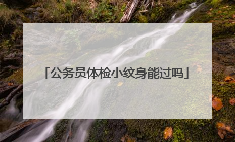 公务员体检小纹身能过吗