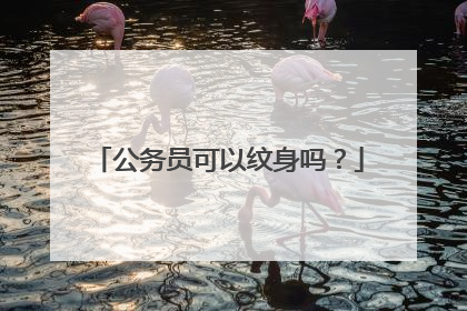 公务员可以纹身吗？