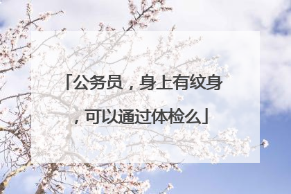 公务员,身上有纹身,可以通过体检么