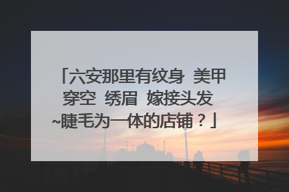 六安那里有纹身 美甲 穿空 绣眉 嫁接头发~睫毛为一体的店铺？