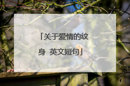 关于爱情的纹身 英文短句