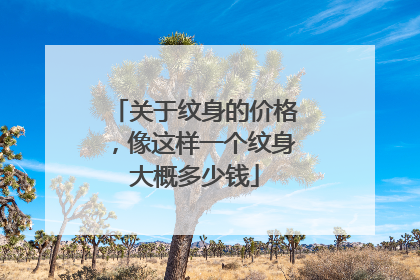 关于纹身的价格，像这样一个纹身大概多少钱