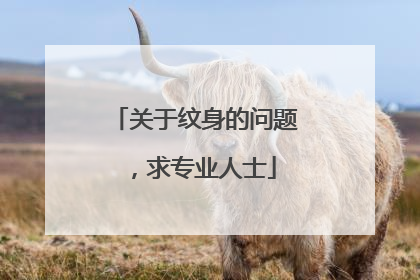 关于纹身的问题，求专业人士