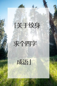 关于纹身 求个四字成语