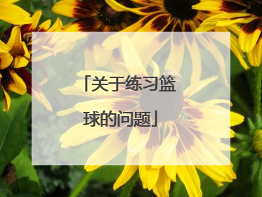 关于练习篮球的问题