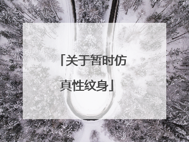 关于暂时仿真性纹身