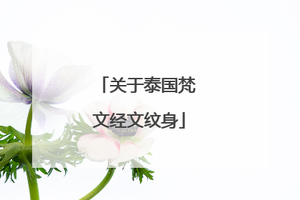 关于泰国梵文经文纹身