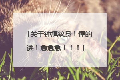 关于钟馗纹身！懂的进！急急急！！！