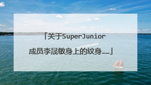 关于SuperJunior成员李晟敏身上的纹身……