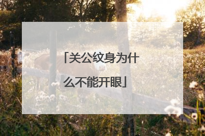 关公纹身为什么不能开眼