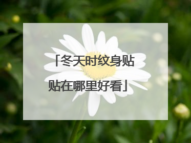 冬天时纹身贴贴在哪里好看