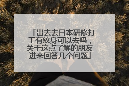 出去去日本研修打工有纹身可以去吗，关于这点了解的朋友进来回答几个问题