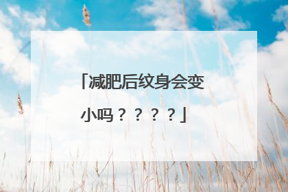 减肥后纹身会变小吗????