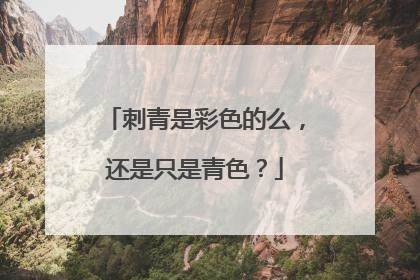 刺青是彩色的么，还是只是青色？