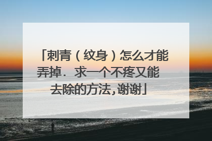刺青（纹身）怎么才能弄掉. 求一个不疼又能去除的方法,谢谢