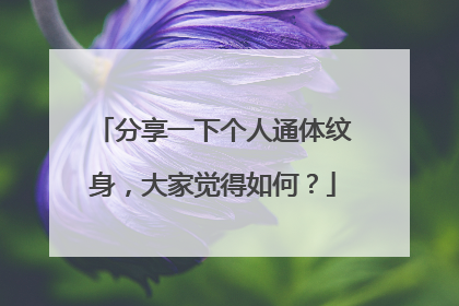 分享一下个人通体纹身，大家觉得如何？
