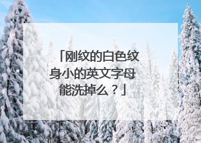 刚纹的白色纹身小的英文字母能洗掉么?