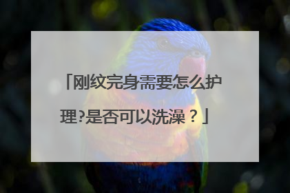 刚纹完身需要怎么护理?是否可以洗澡？