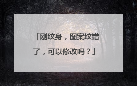 刚纹身，图案纹错了，可以修改吗？