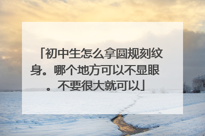 初中生怎么拿圆规刻纹身。哪个地方可以不显眼。不要很大就可以