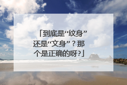 到底是“纹身”还是“文身”？那个是正确的呀?