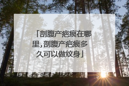 剖腹产疤痕在哪里,剖腹产疤痕多久可以做纹身
