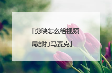 剪映怎么给视频局部打马赛克