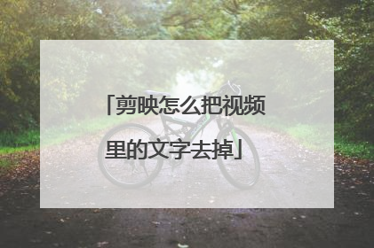 剪映怎么把视频里的文字去掉