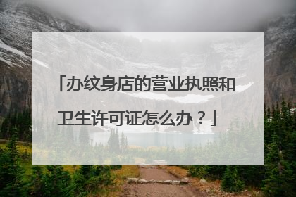办纹身店的营业执照和卫生许可证怎么办？