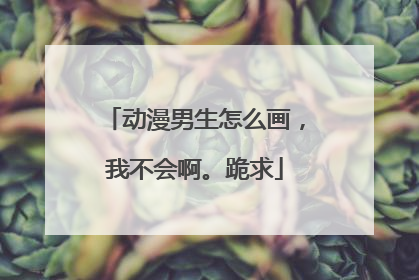 动漫男生怎么画，我不会啊。跪求