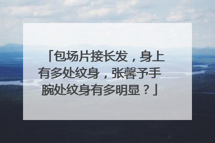 包场片接长发,身上有多处纹身,张馨予手腕处纹身有多明显?