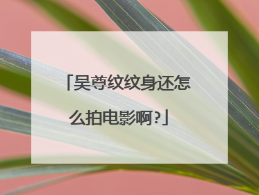 吴尊纹纹身还怎么拍电影啊?